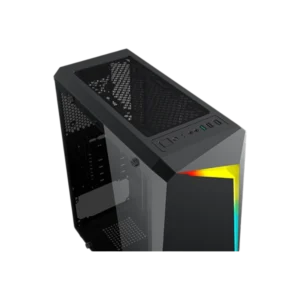 Case Xigmatek Gaming Vortex with RGB Strip Tempered Glass Black 1