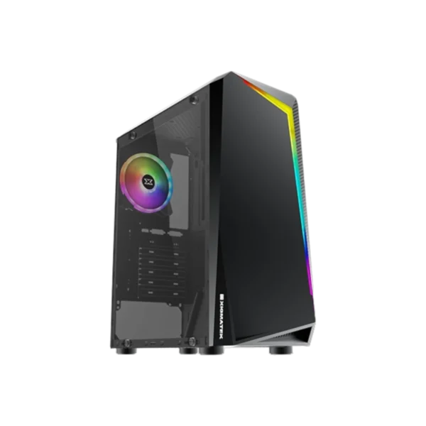 Κουτί Υπολογιστή Xigmatek Gaming Vortex with RGB Strip Tempered Glass Black