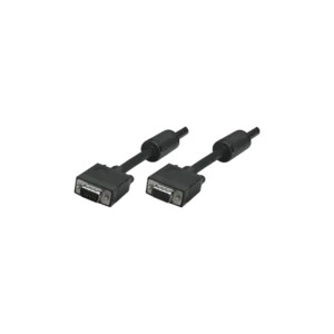 Extension Cable SVGA HD15 Male HD15 Female with Ferrite Cores 5m Black