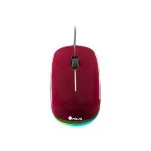 MOUSE NGS WIRED OPTICAL [ADDICT] MAROON WITH LED LIGHTS