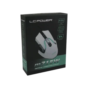 Mouse LC-Power m715w Gaming RGB Wired 3500dpi White 2