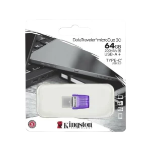 USB Stick Kingston DataTraveler microDuo 3C 64GB USB A 3.1 to USB C 1