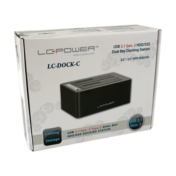 Docking Station LC-Power LC-DOCK-C 2 x 2.5"-3.5" SATA Type C USB 3.1