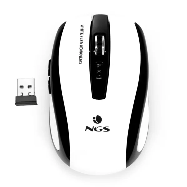 Mouse NGS Wireless 2.4GHz Nano Flea White
