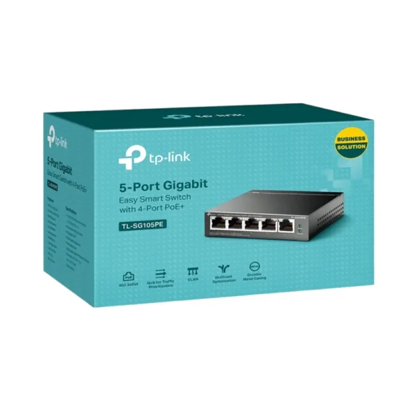 Switch TP-Link SG-TL105PE 5xGBIT POE + Managed