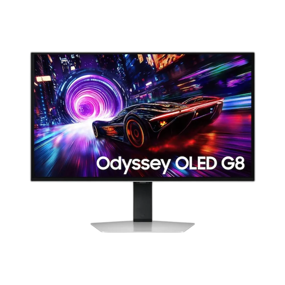 Samsung Odyssey OLED G8 G81SF LS27FG812SUXEN ασημί gaming οθόνη 27 ιντσών QD-OLED 4K με 240Hz και 0,03ms GtG