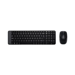 Logitech MK220 μαύρο ασύρματο σετ πληκτρολογίου US Layout και ποντικιού με δέκτη USB
