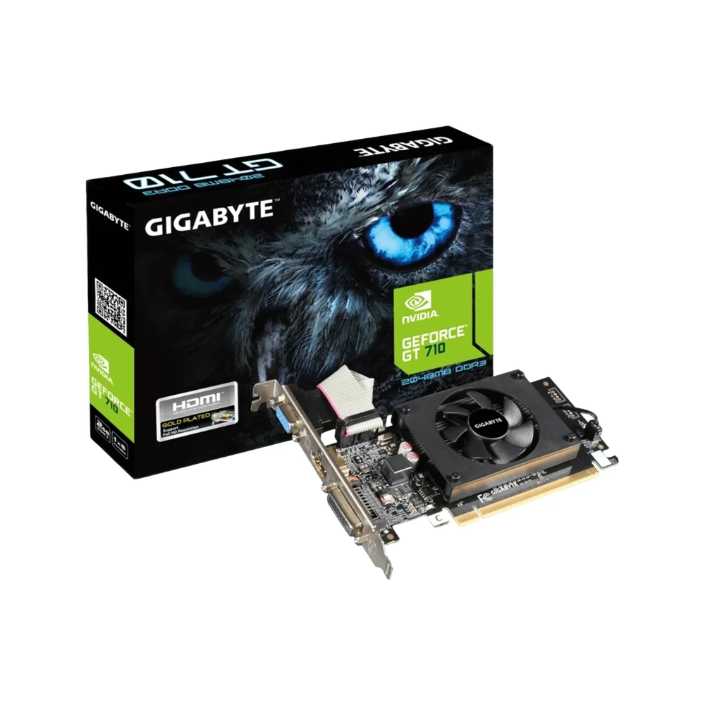 Κάρτα γραφικών Gigabyte GeForce GT710 (GV-N710D3-2GL) - 2GB DDR3 - DVI, HDMI,