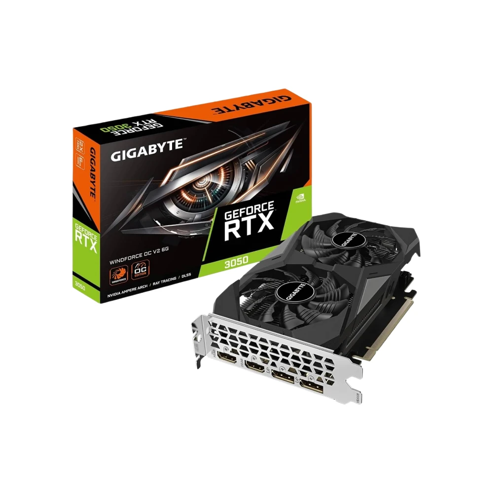 Κάρτα Γραφικών Gigabyte GeForce RTX™ 3050 WINDFORCE OC V2 6G (GV-N3050WF2OCV2-6GD)
