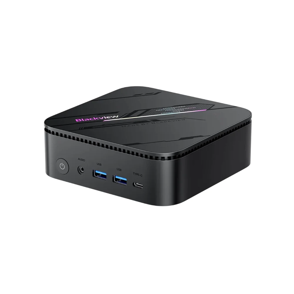 Blackview MP100 Pro Mini PC (MP100PRO-I5-16512) – Intel Core i5-12450H – 16GB RAM – 512GB SSD – Windows 11 Pro – RGB